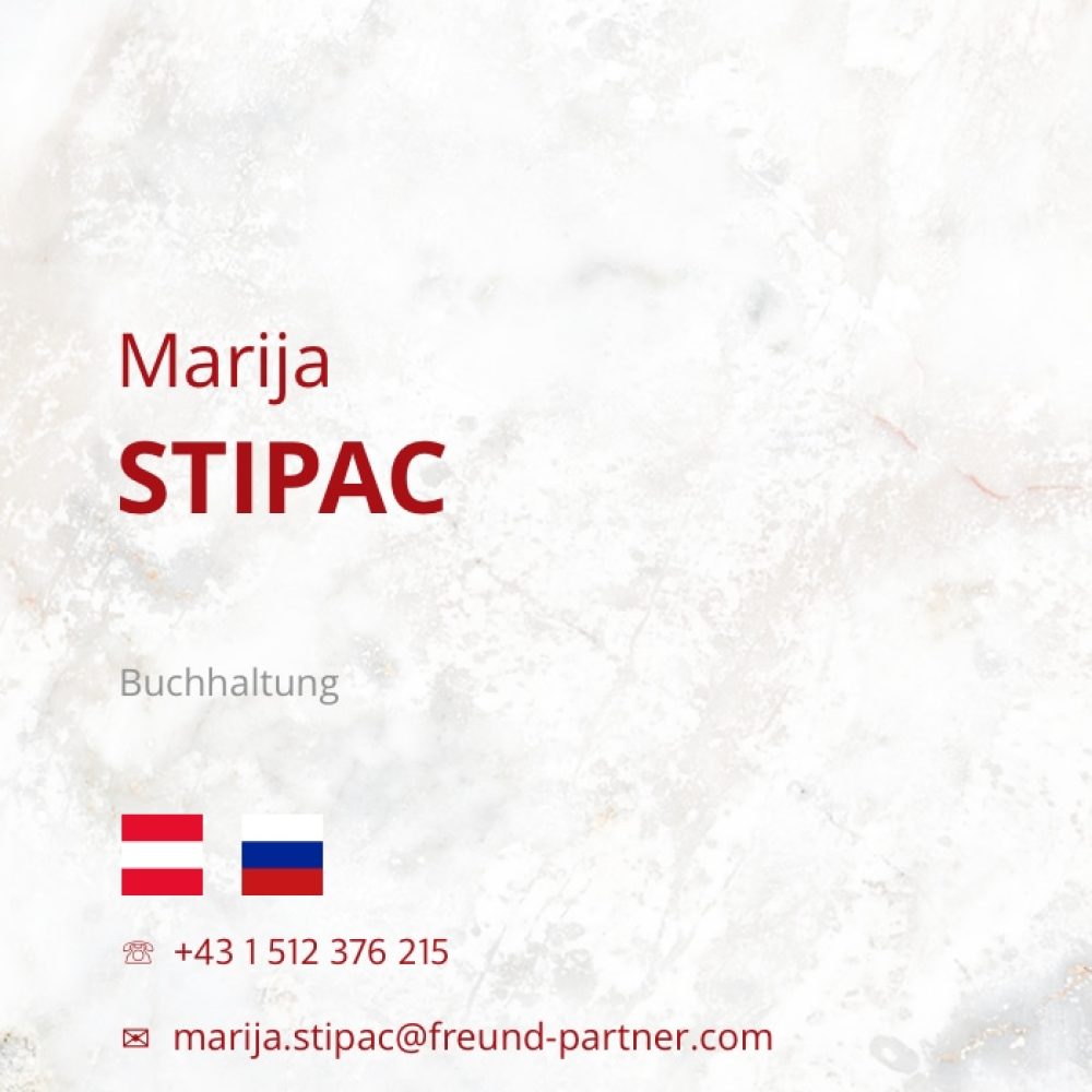 Marija Stipac, Buchhalterin